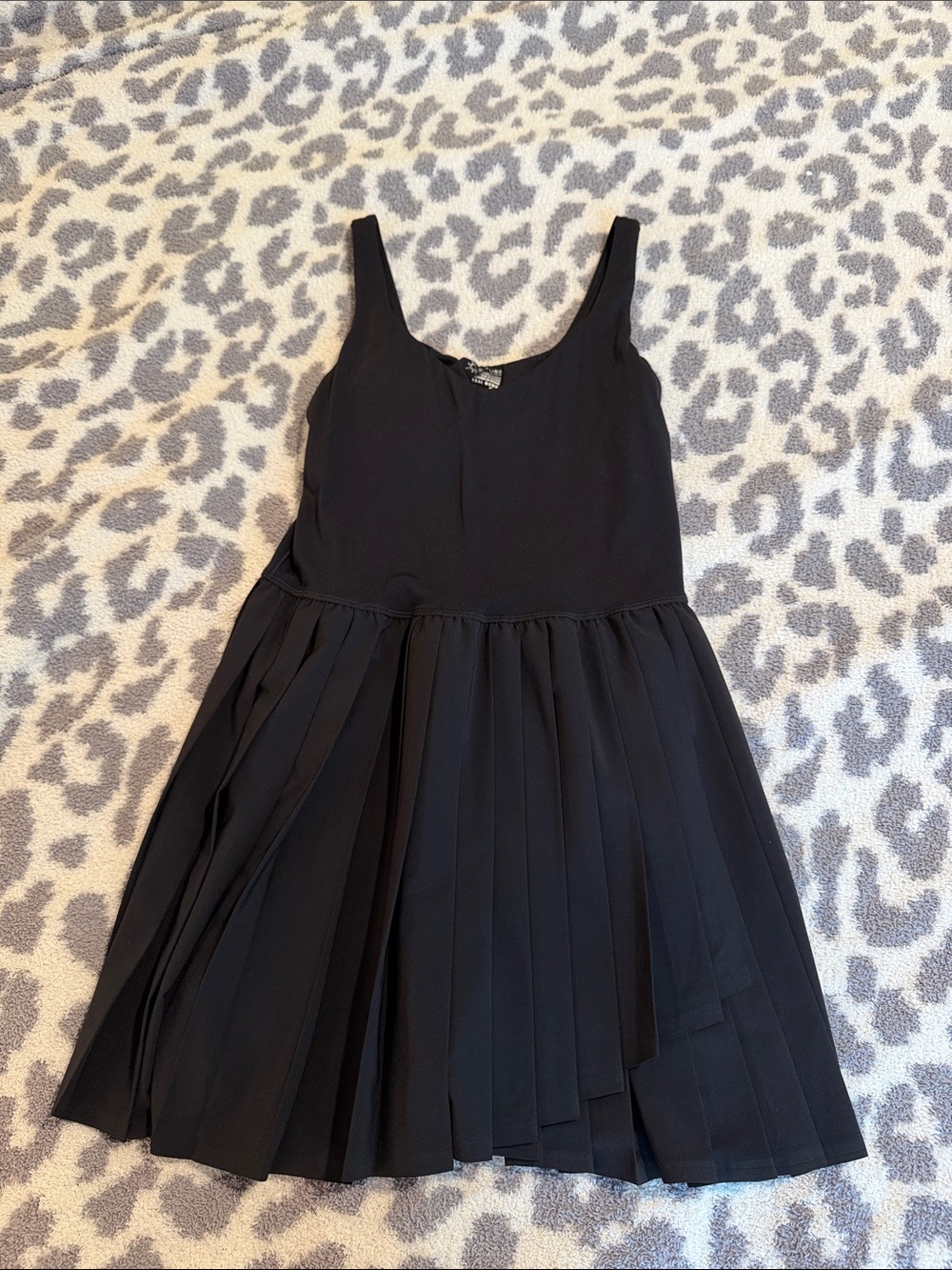 Offline Black Pleated Athletic Dress